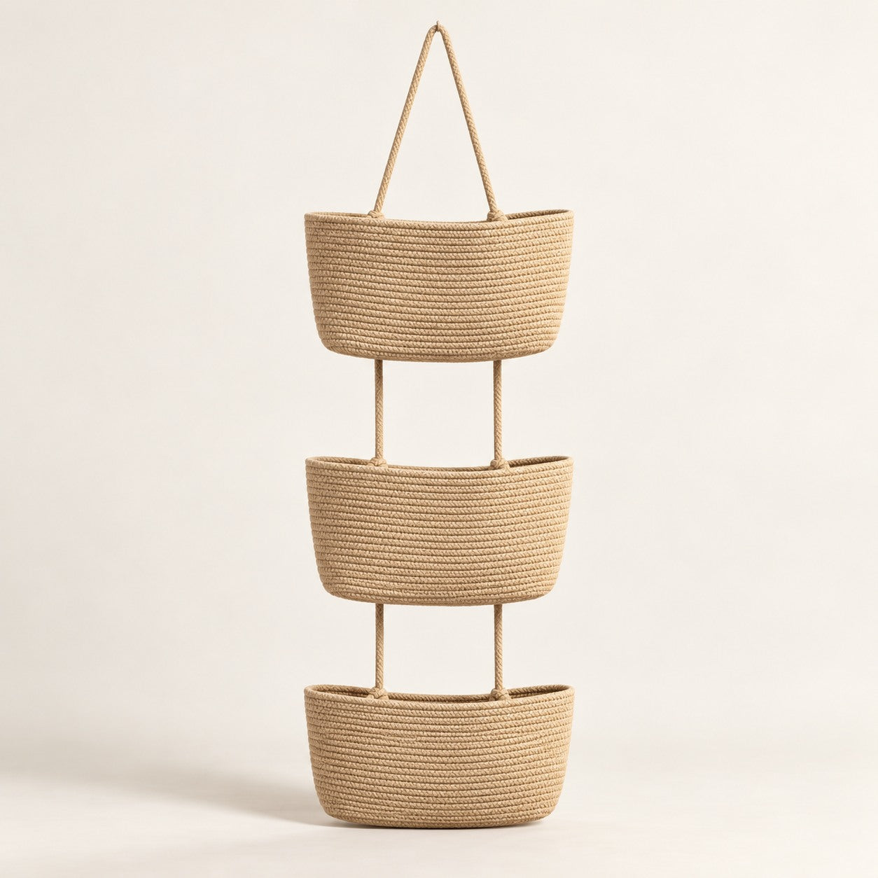 Woven Three-Tier Hanging Basket